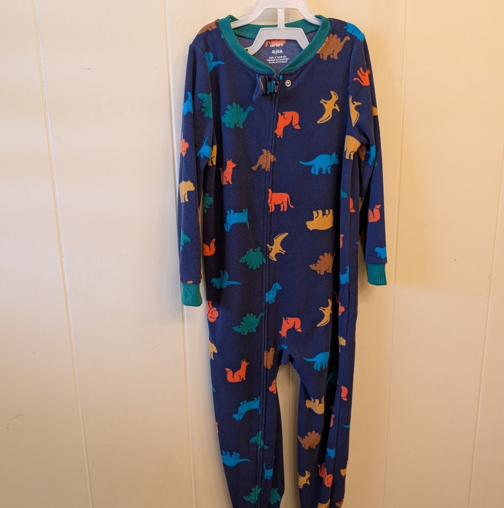 Carter's Navy Dinosaur 🦕 🦖 Print Footie Pajama